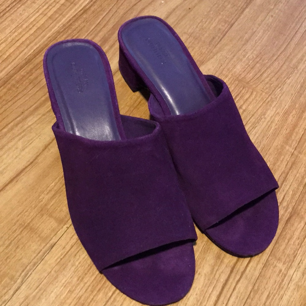 Urban outfitters purple suede sandals